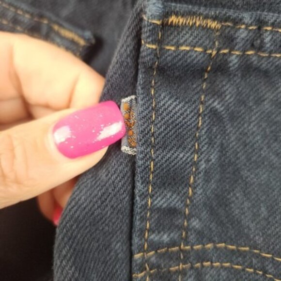 Vtg 90s Levi's 550 Relaxed Fit Tapered Leg Dark Wash Denim Jeans Mens Size 33x32 - Picture 10 of 11